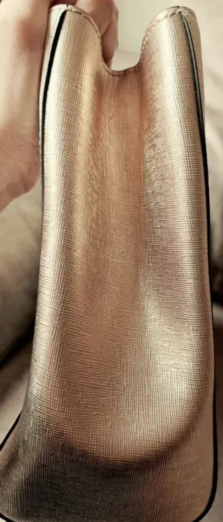 Bolso Piel Grabada Purificación García Negro/Beige