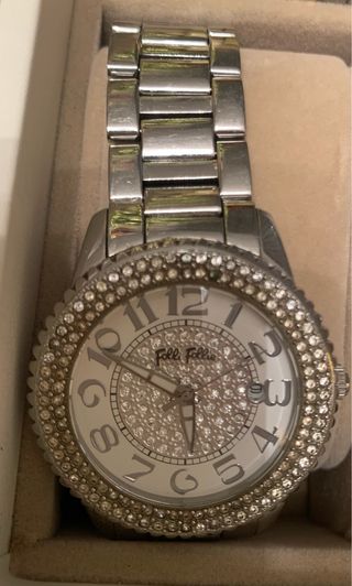 Reloj Follie Follie plateado y blanco