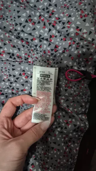 Chaqueta Impermeable Quechua 2XL Negra y Rosa