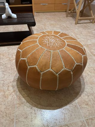 Pouf Marocchino in Pelle Autentica