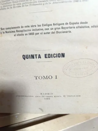 DICCIONARIO DE LA ADMINISTRACION ESPAÑOLA 1892-94.