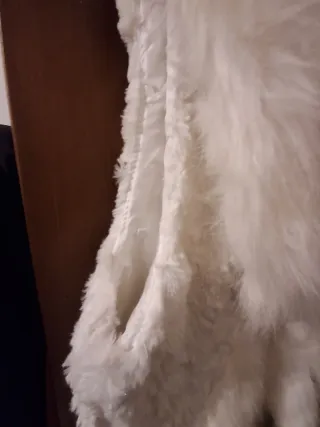 Chaleco DMJ blanco pelo sintético Talla M.