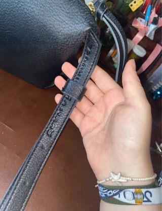 Bolso negro de piel Adolfo Domínguez