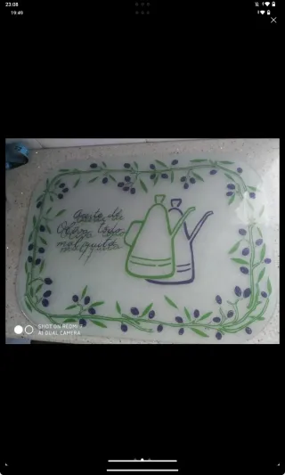 Bandeja decorativa aceitunas y jarras