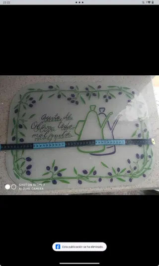 Bandeja decorativa aceitunas y jarras