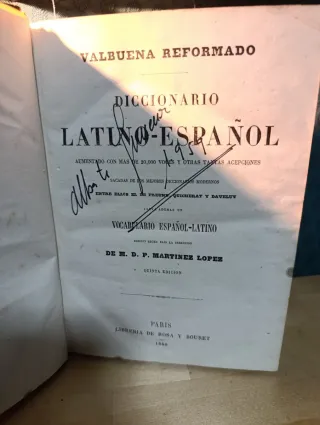 Diccionario Latino-Español año 1859
