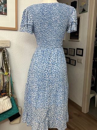 Vestido  Azul Blanco