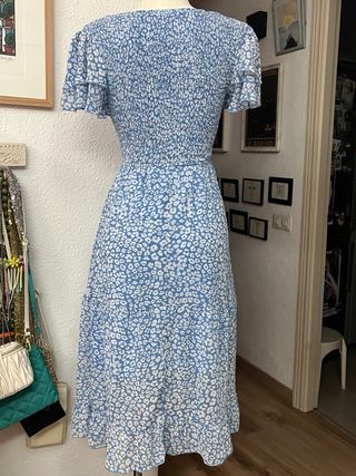 Vestido  Azul Blanco