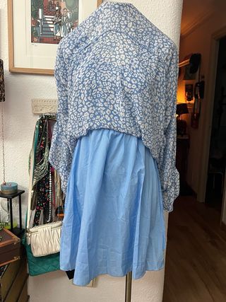 Vestido  Azul Blanco