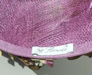 Tocado casquete morado para eventos