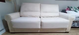 Sofá cama beige tela
