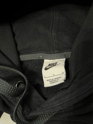 Sudadera Nike Negra Doble Swoosh