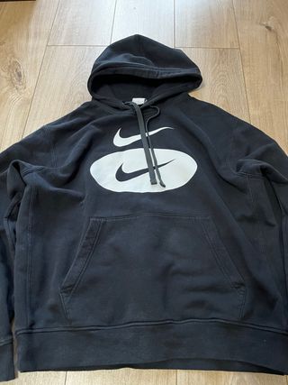 Sudadera Nike Negra Doble Swoosh