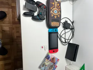 NINTENDO SWITCH+ 2 Juegos+ MANDO REGULAR + pro