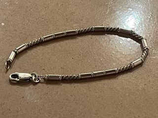 Pulsera Tubular Plata Ley 925