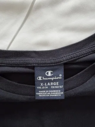 Camiseta Champion manga larga negra y gris