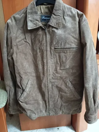 Cazadora Piel Ante Marrón Renatto Talla M