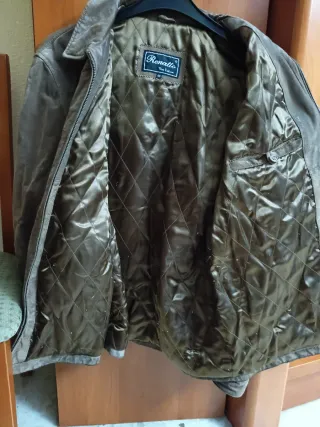 Cazadora Piel Ante Marrón Renatto Talla M