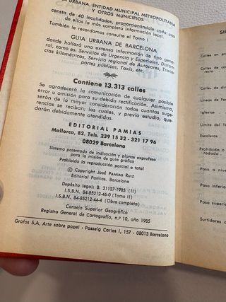 Guia antigua de Barcelona metropolitana