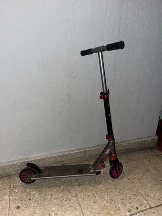 Patinete Plegable Rosa y Gris