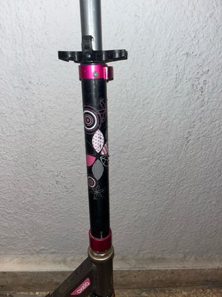 Patinete Plegable Rosa y Gris