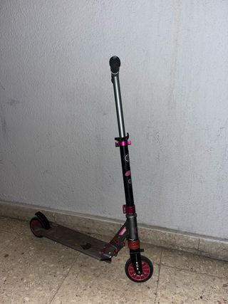Patinete Plegable Rosa y Gris