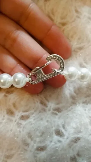 Collar perlas oso Bimba y Lola púrpura