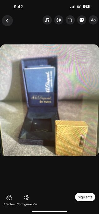 Mechero Dupont Chapado en Oro