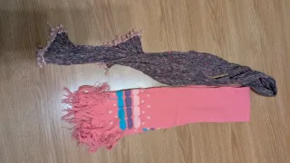 Bufandas niña rosa y morado