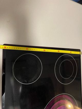 Placa vitrocerámica + encimera de isla gris