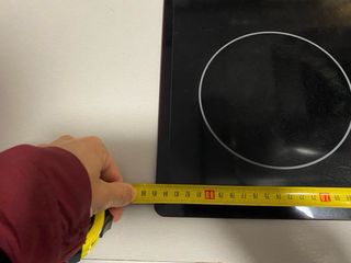 Placa vitrocerámica + encimera de isla gris