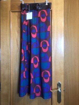 Falda larga estampada