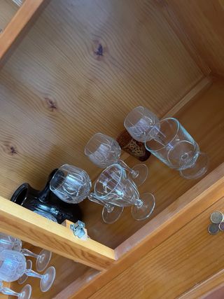 Conjunto copas y vasos cristal