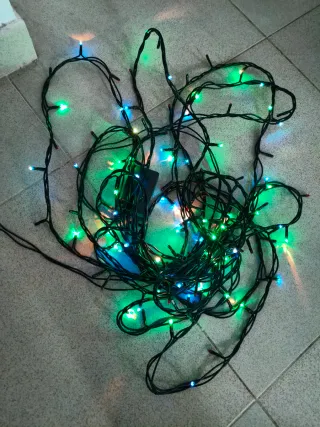 2-Luces LED Árbol Navidad Multicolor 12m-150 luc.