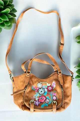 Bolso Desigual Marrón con Flores