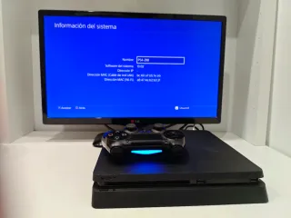 PS4 Slim 500GB Negra + Mando + 3 Juegos + cables