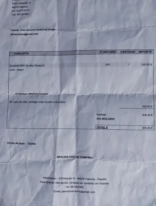 Bicicleta BMX Sunday Negra