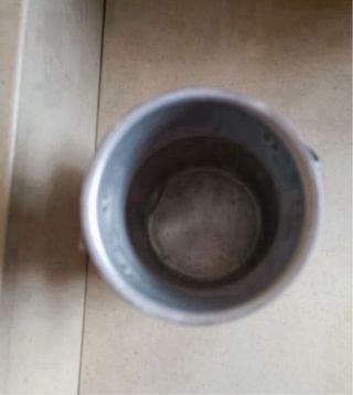 Lechera de aluminio antigua