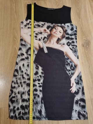 Vestido corto estampado mujer T. M