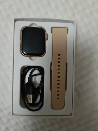 Reloj Inteligente Negro y Dorado