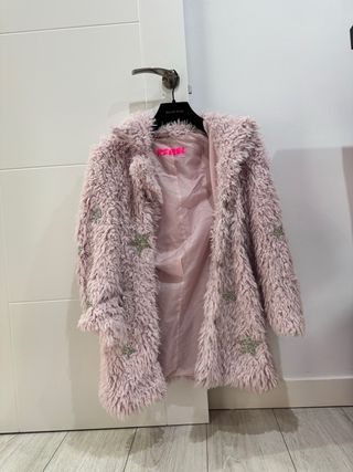 Abrigo Rebel estrellas rosa talla única