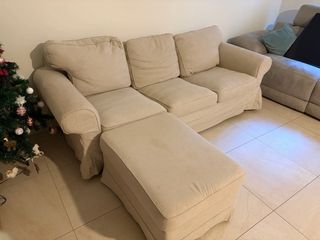 Sofá de 3 plazas beige