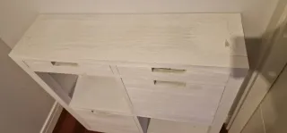 Mueble recibidor blanco colgante