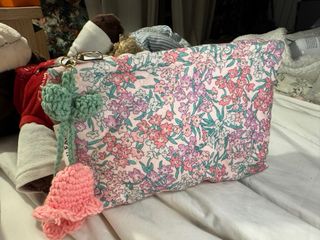 Neceser algodón flor liberty con llavero