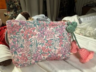 Neceser algodón flor liberty con llavero