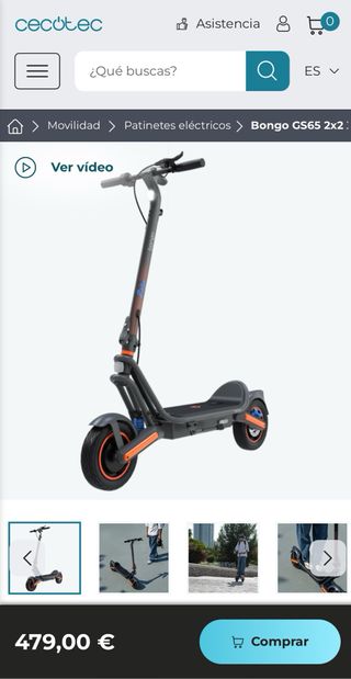 Patinete Eléctrico Cecotec Bongo GS65