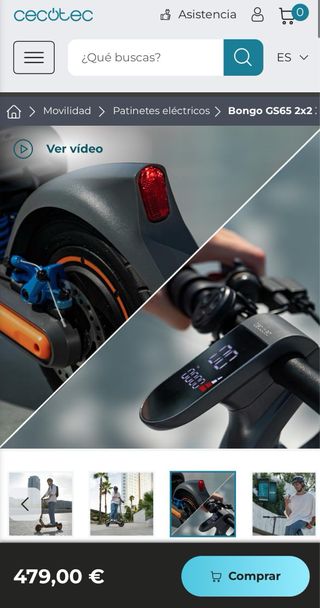 Patinete Eléctrico Cecotec Bongo GS65