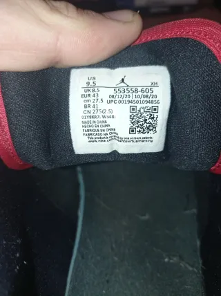 Jordan 1 Low Negro/Rojo