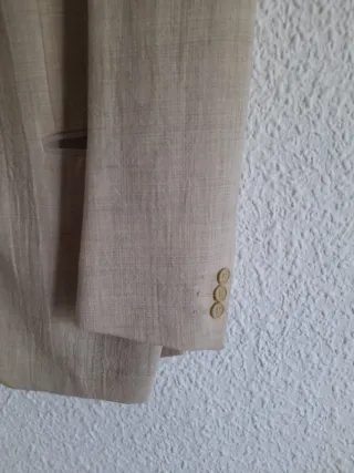 Chaqueta de traje Made in Italy beige