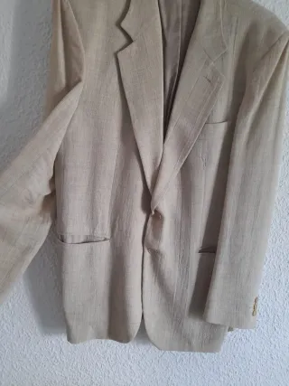 Chaqueta de traje Made in Italy beige